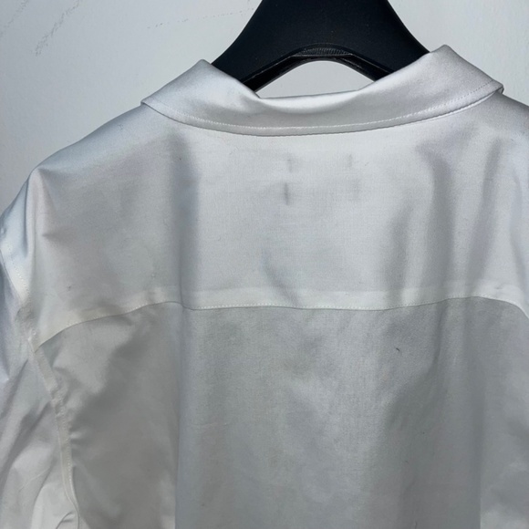 Talbots Career Cotton White Solid Shirt Sz 14 Long Sleeve Non-Iron - Picture 10 of 10